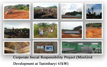 Corporate Social Responsibility Project (MiniGrid Development at Tanintharyi 63kW)
